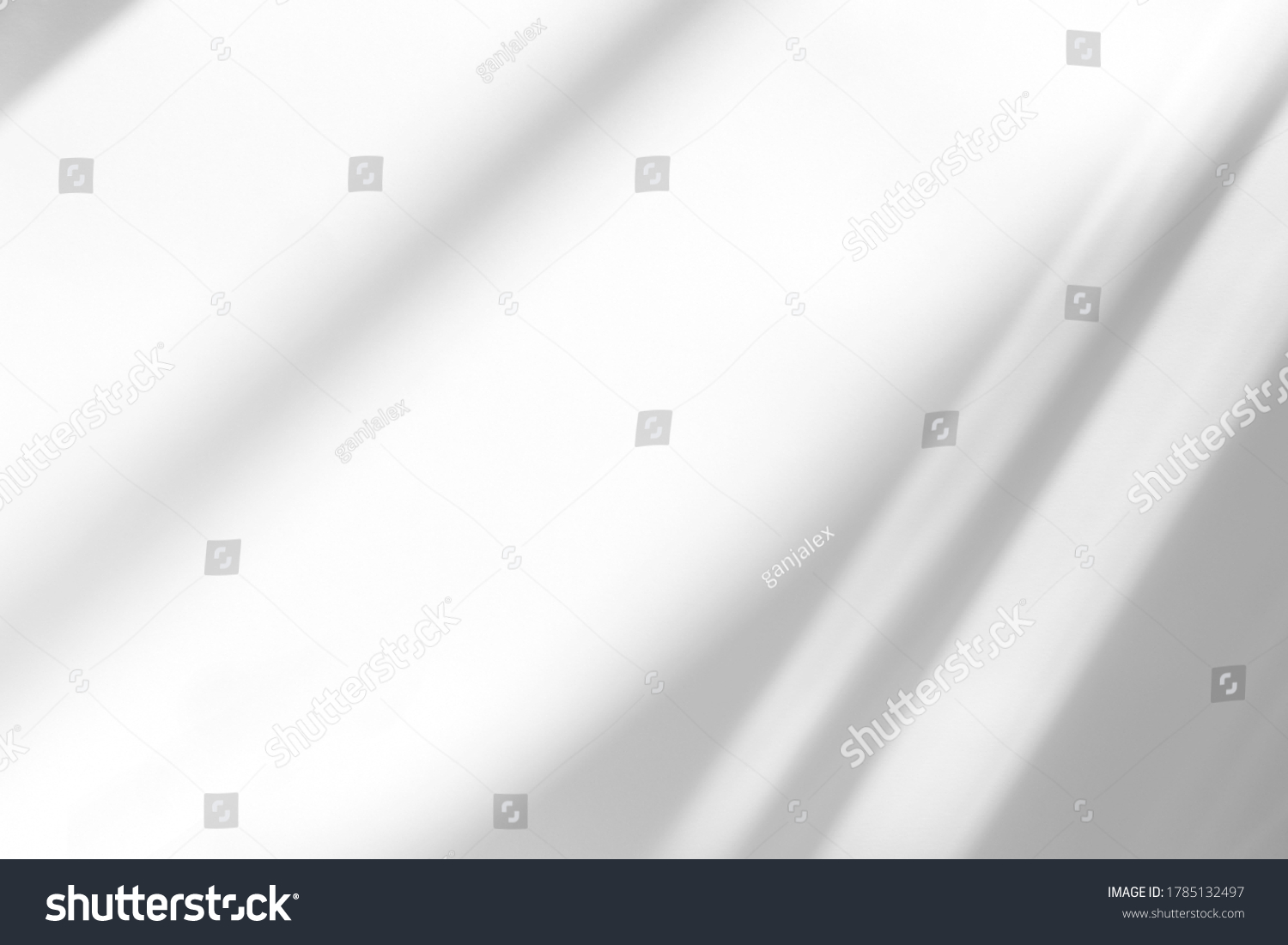 Overlay effect for photo and mockups. Organic drop diagonal shadow and rays of light from window on a white wall. shadows for natural light effects #1785132497