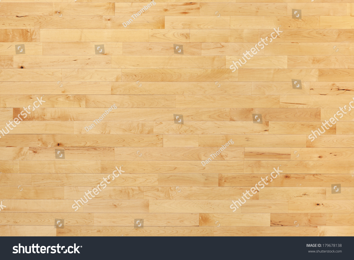 Hardwood maple basketball court floor viewed from above #179678138