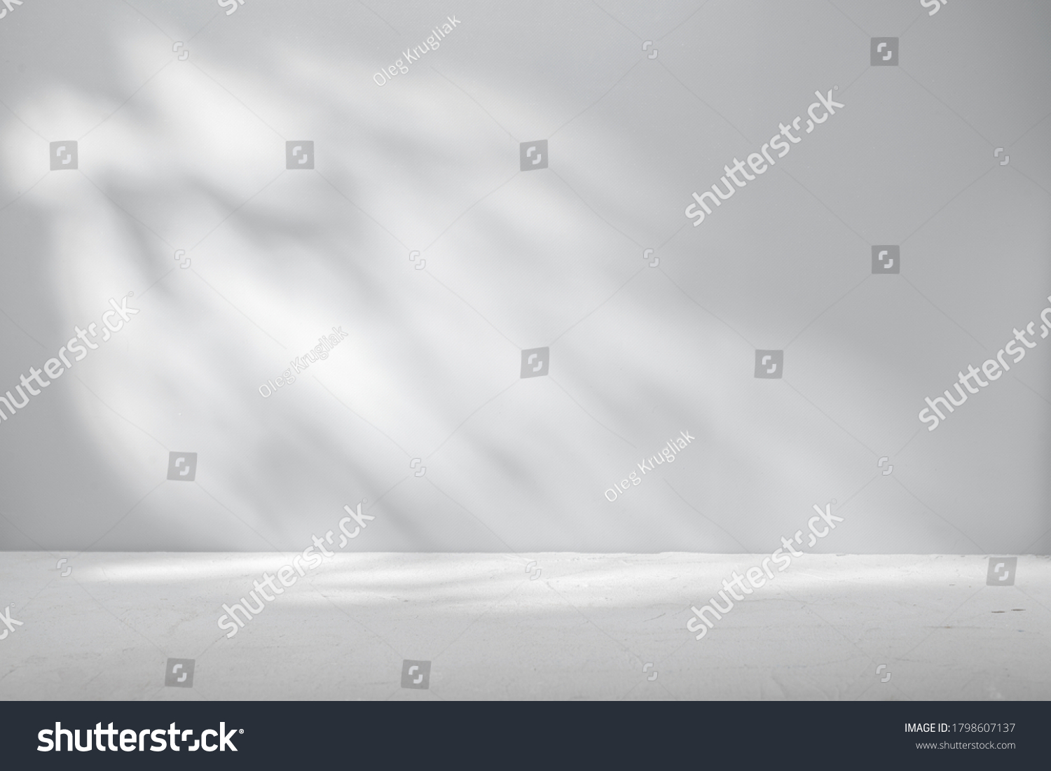 Gray background for product presentation with beautiful lights and shadows #1798607137