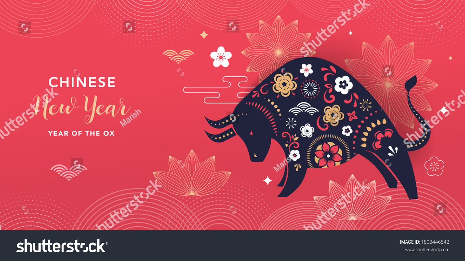 Chinese new year 2021 year of the ox - Chinese zodiac symbol #1803446542