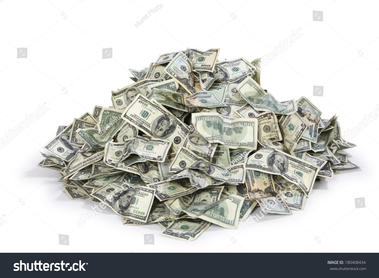 Pile of US money #180408434