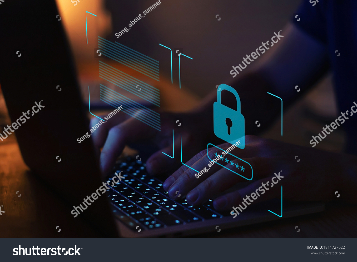 cyber security, digital crime concept, data protection from hacker #1811727022