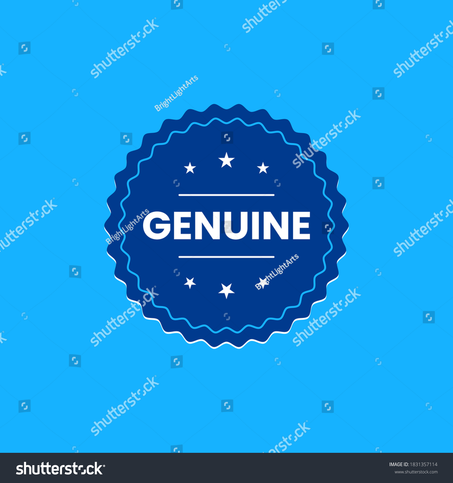 Genuine Products Items Shopping Authentic Business Badge Icon Label Vector #1831357114