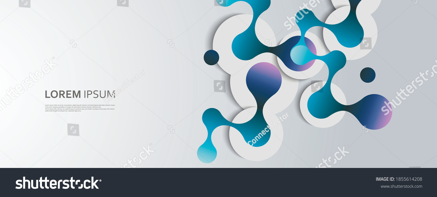Communication network. Abstract geometric background. Social network. Business design. Polygon vector concept network connection and DNA atom #1855614208