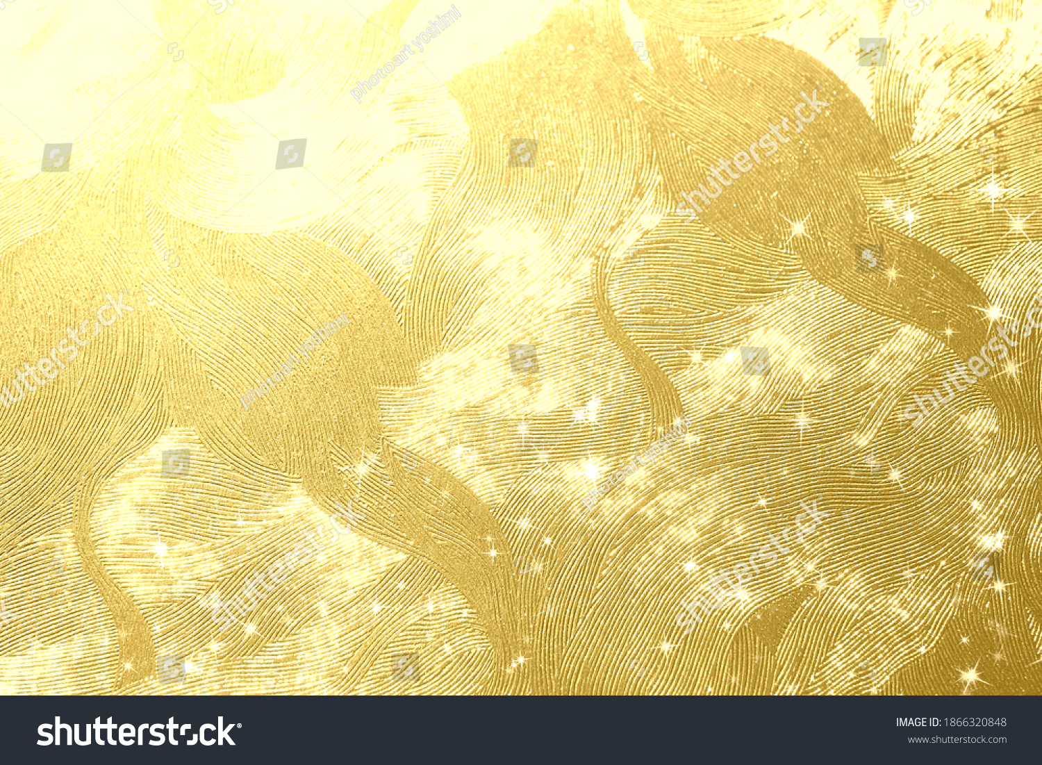 Golden Japanese paper and light background material
 #1866320848
