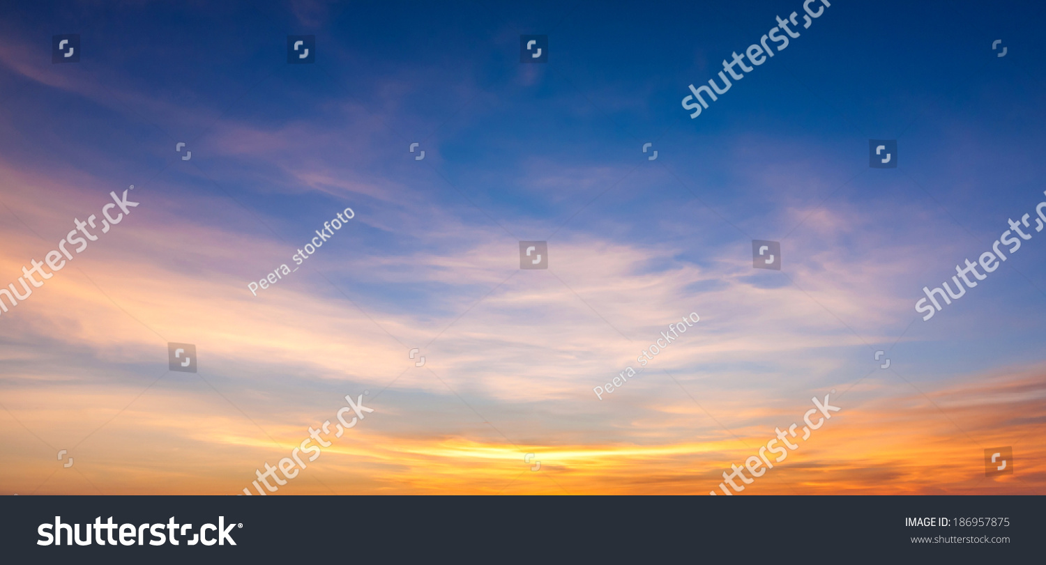 Sunset sky and cloud background #186957875