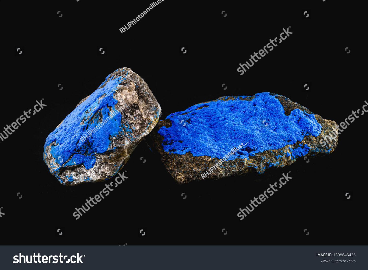 Cobalt is a chemical element present in the enameled mineral, blue pigment for industrial use #1898645425