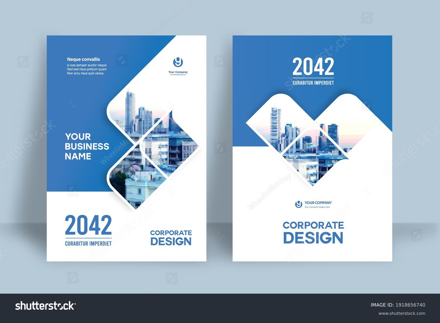 Corporate Book Cover Design Template in A4. Can be adapt to Brochure, Annual Report, Magazine,Poster, Business Presentation, Portfolio, Flyer, Banner, Website. #1918656740