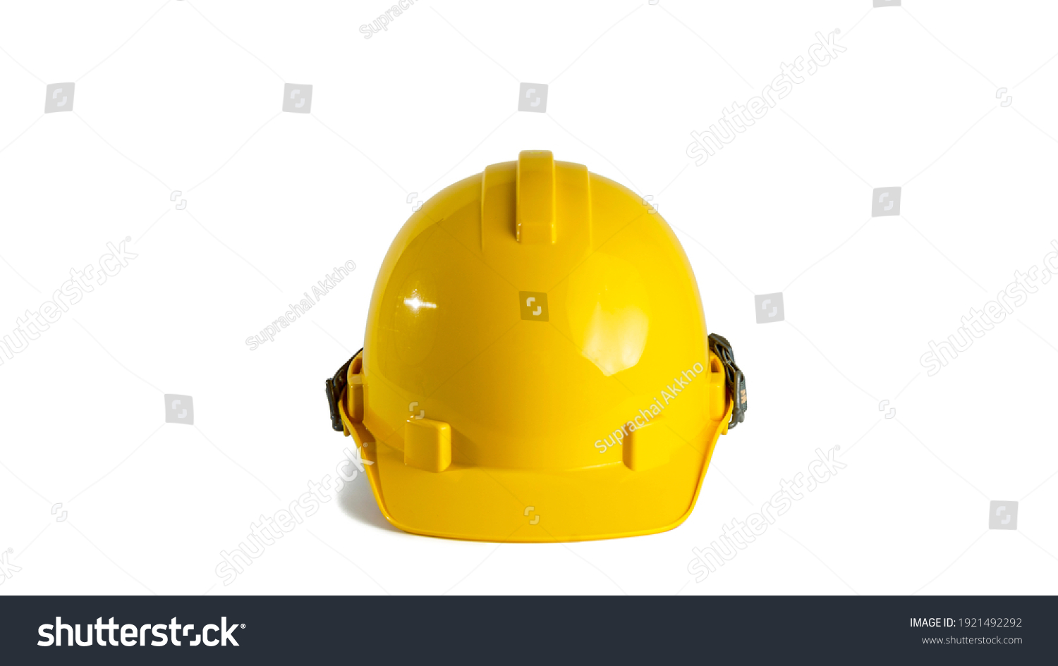 yellow safety hat isolated on white background #1921492292