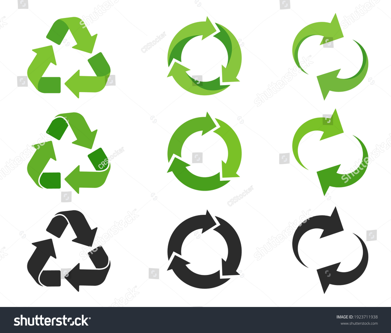 Recycling icon. An arrow that revolves endlessly Reuse concept Recycled. isolate on white background #1923711938