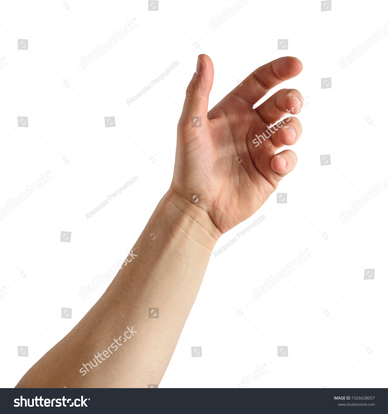 gesture of the hand for holding smartphone or bottle #1926638057