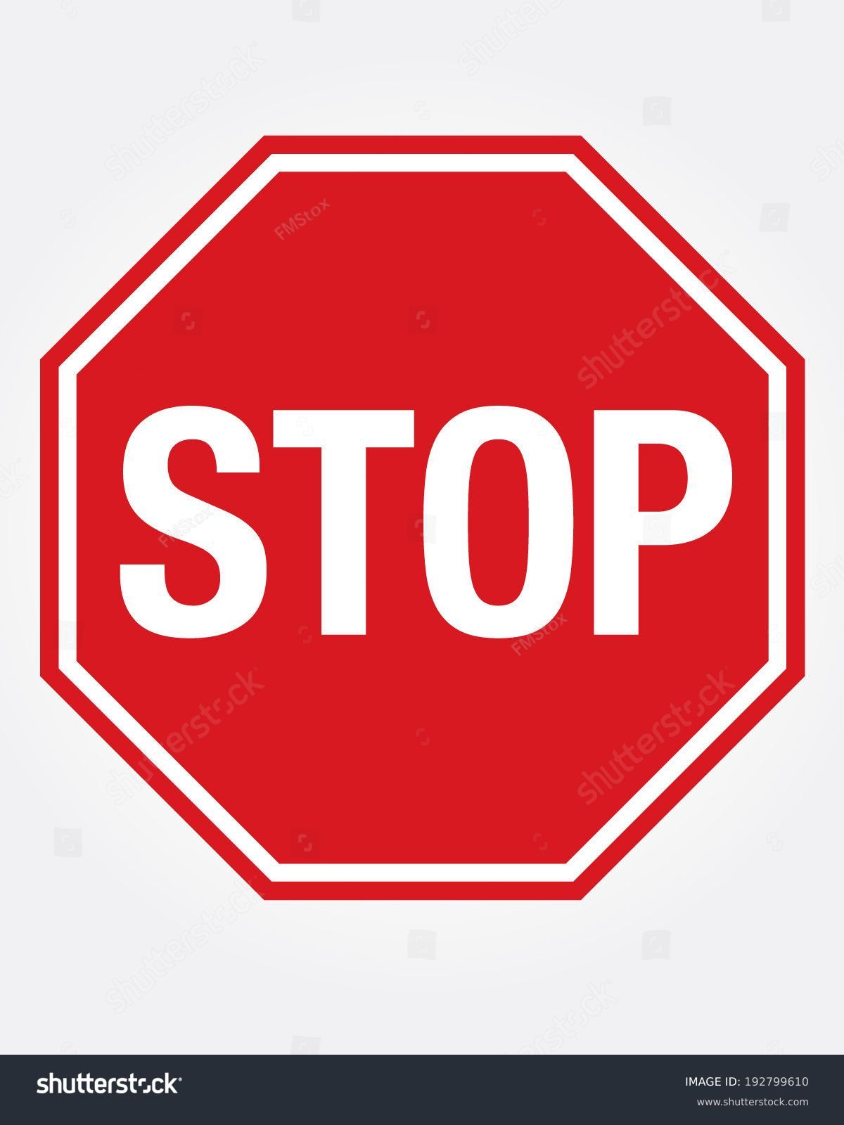 Vector Stop Sign Icon #192799610