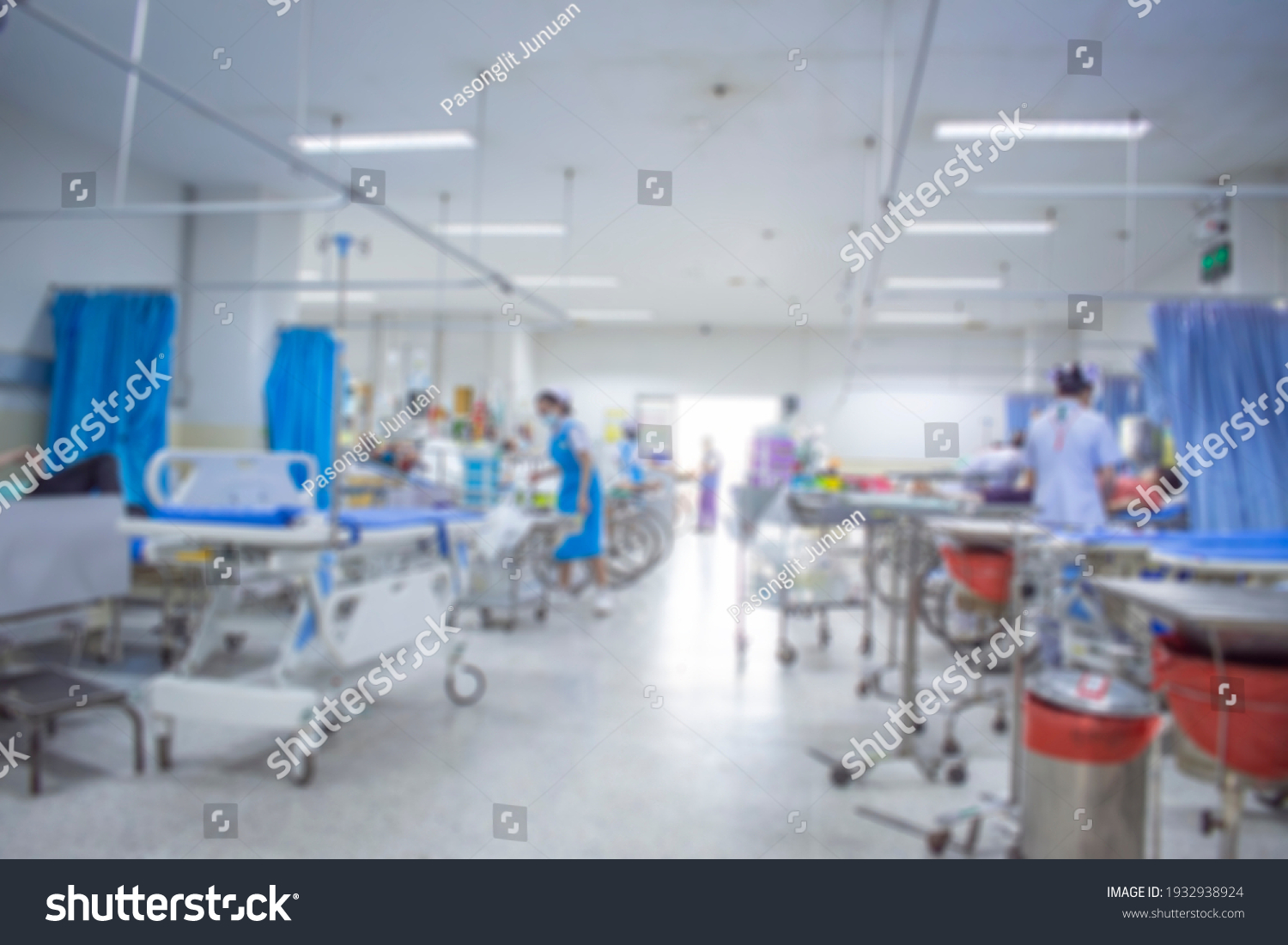 Blurred nurse in emergency room #1932938924