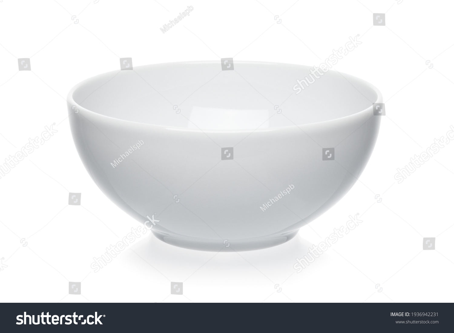 Empty white bowl isolated on white background #1936942231