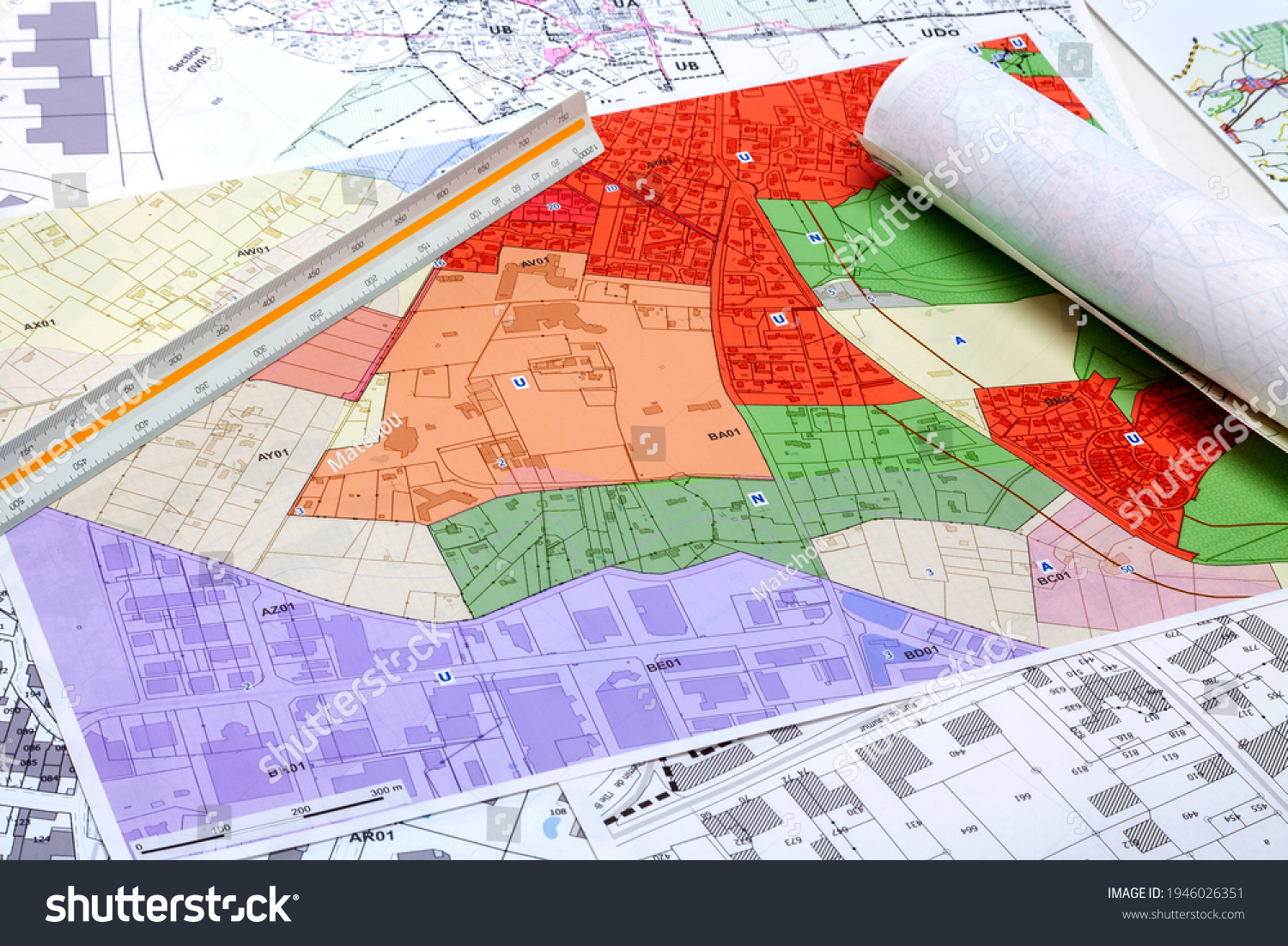 Town planning - Land use planning - Local town planning and cadastre maps  #1946026351