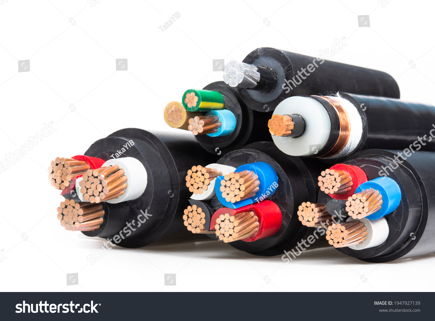A large group of copper wires on a white background #1947927139
