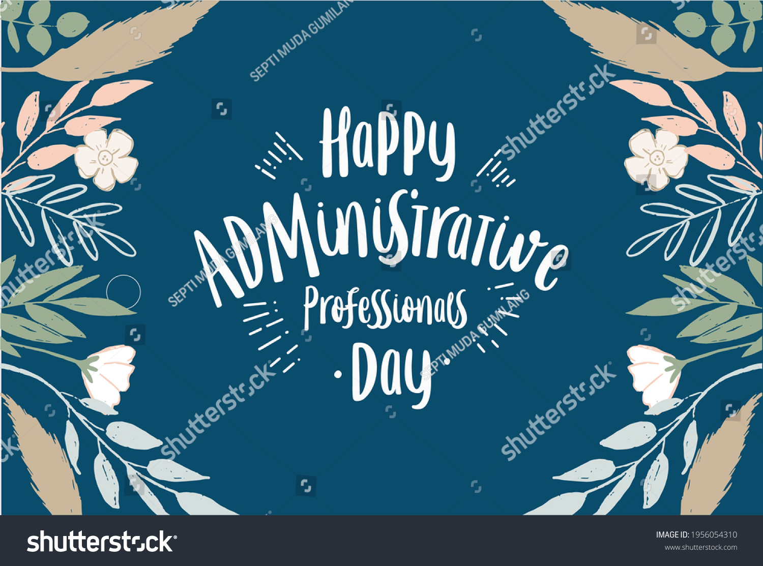 Administrative Professionals Day, Secretaries Day or Admin Day. Holiday concept. Template for background, banner, card, poster, t-shirt with text inscription #1956054310