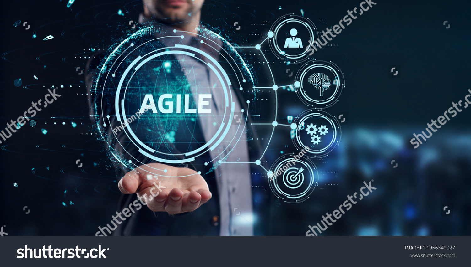 Business, Technology, Internet and network concept. Agile Software Development. #1956349027