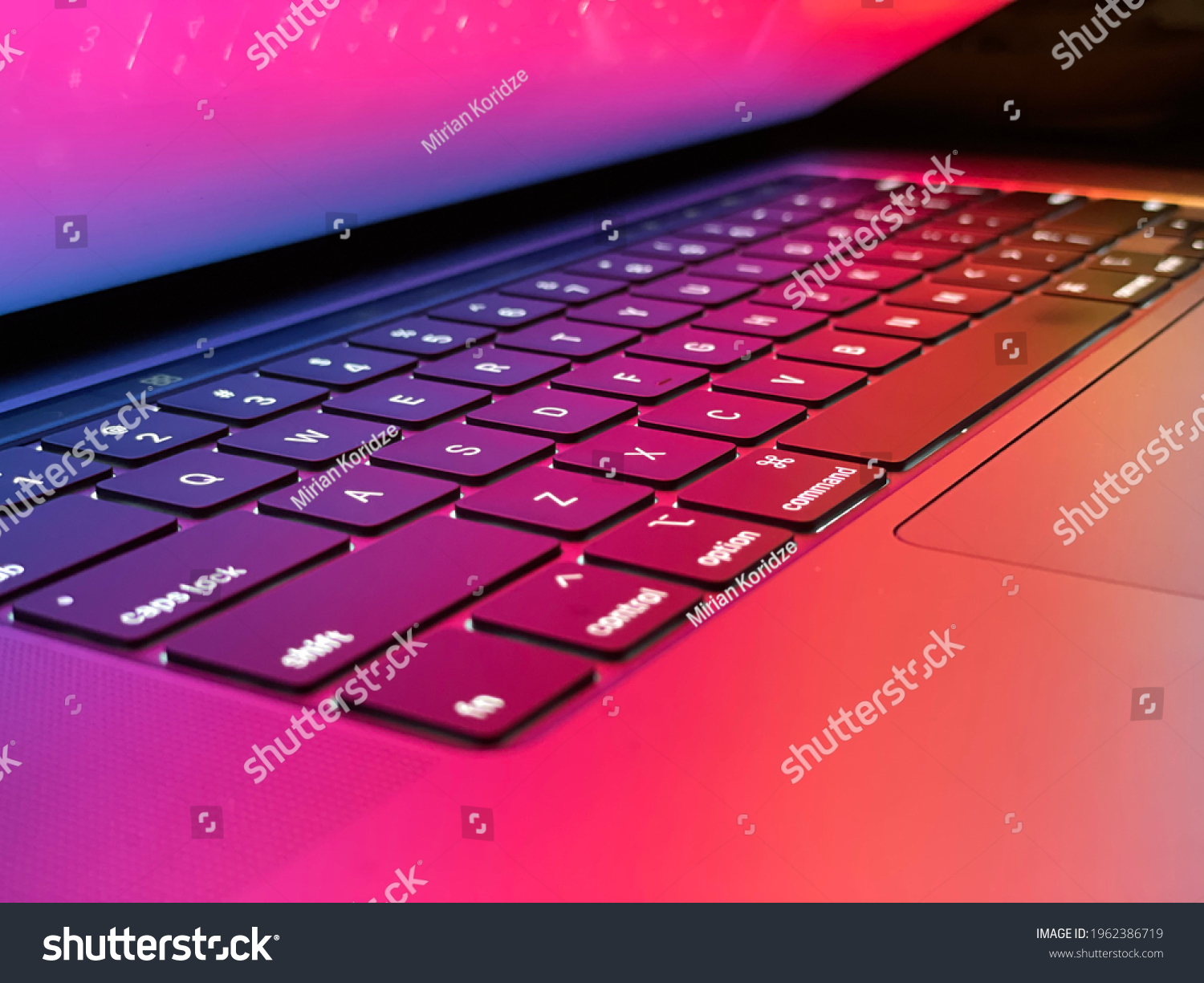 Beautiful Colorful Laptop Computer Keyboard #1962386719