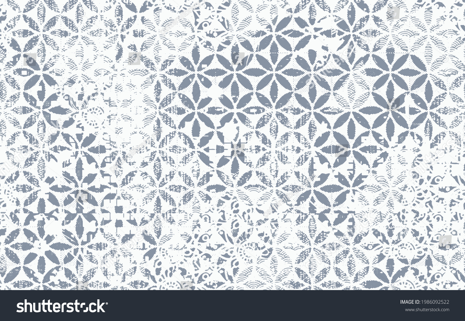 Fancy fabric linen, blended with washed coat surface tile  jacquard  texture digital printing pattern design. Yarns for sports style.  Vector fabric seamless pattern. Abstract natural textured  #1986092522