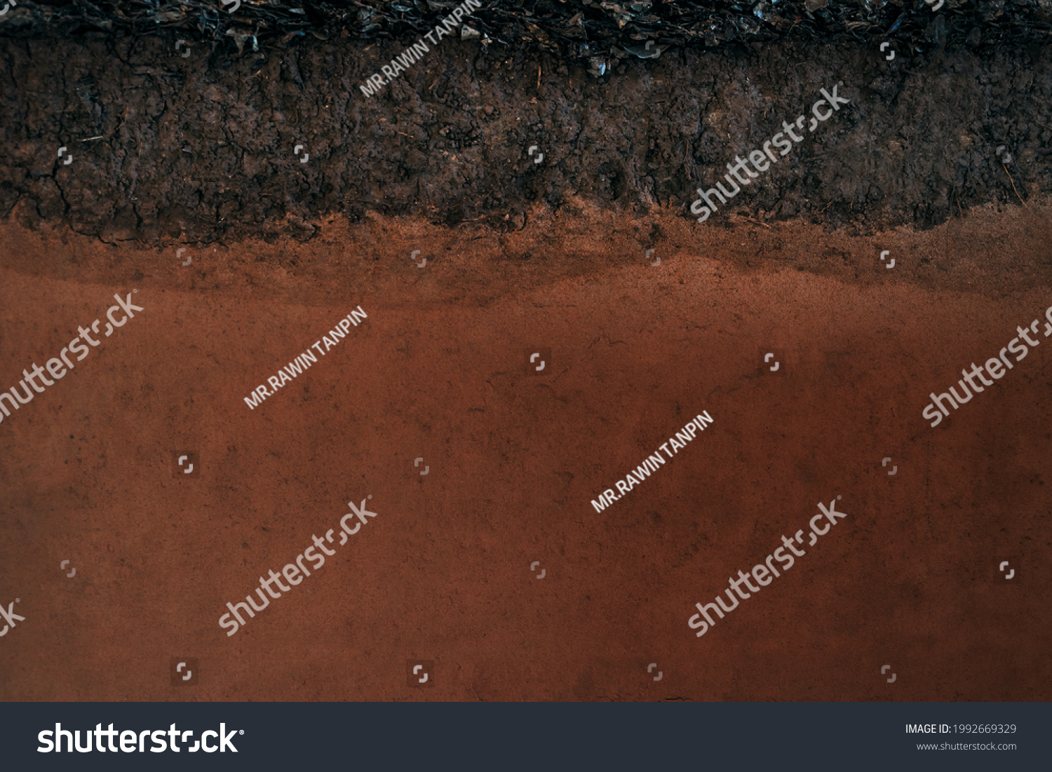 Form of soil layers,its colour and textures,texture layers of earth,Soil background #1992669329