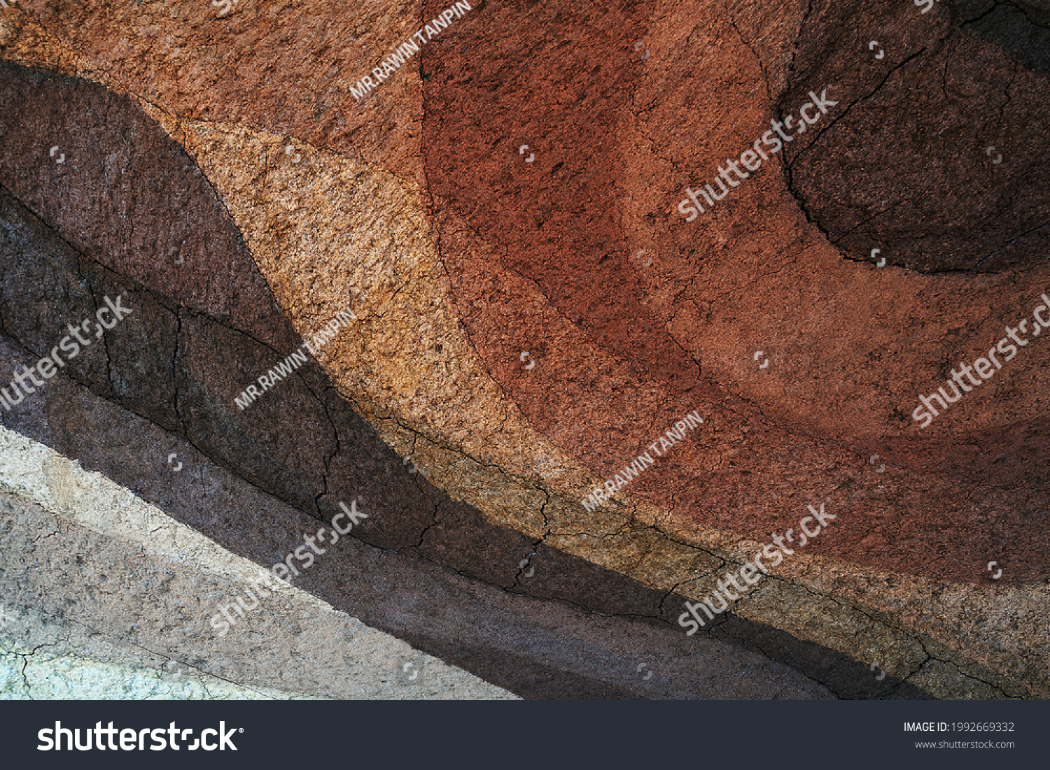 Form of soil layers,its colour and textures,texture layers of earth,Soil background #1992669332