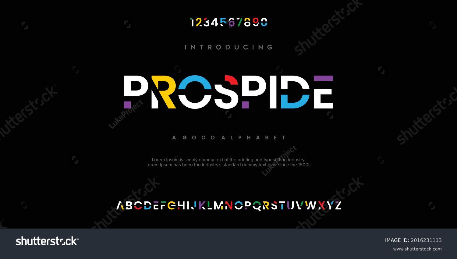 Modern abstract digital alphabet font. Minimal technology typography, Creative urban sport fashion futuristic font and with numbers. vector illustration #2016231113