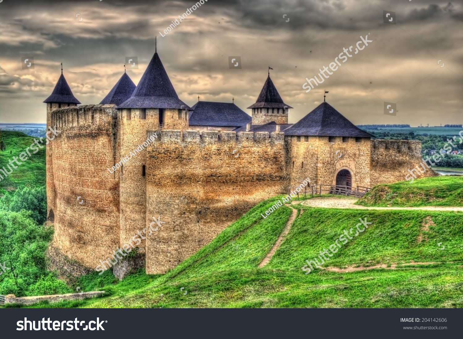 Khotyn Fortress, Ukraine. HDR image #204142606