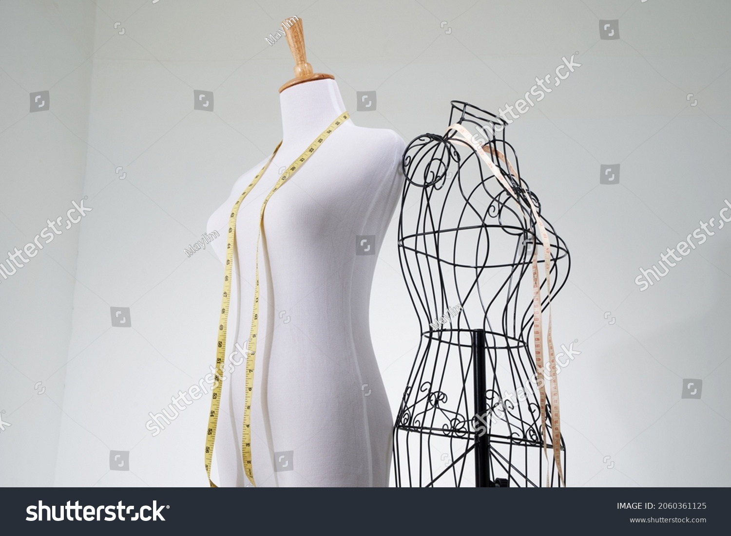 Stylish wire tailor's mannequin and  vintage manniquin  #2060361125