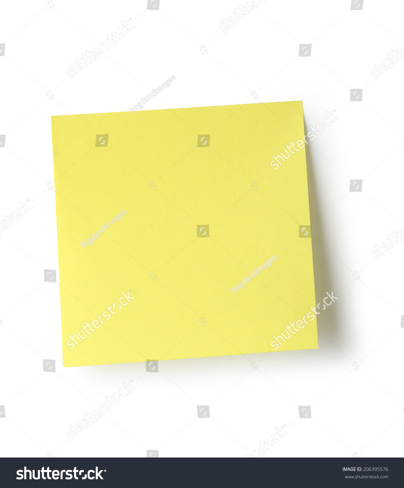 Sticky note isolated on white background with clipping path. #206395576