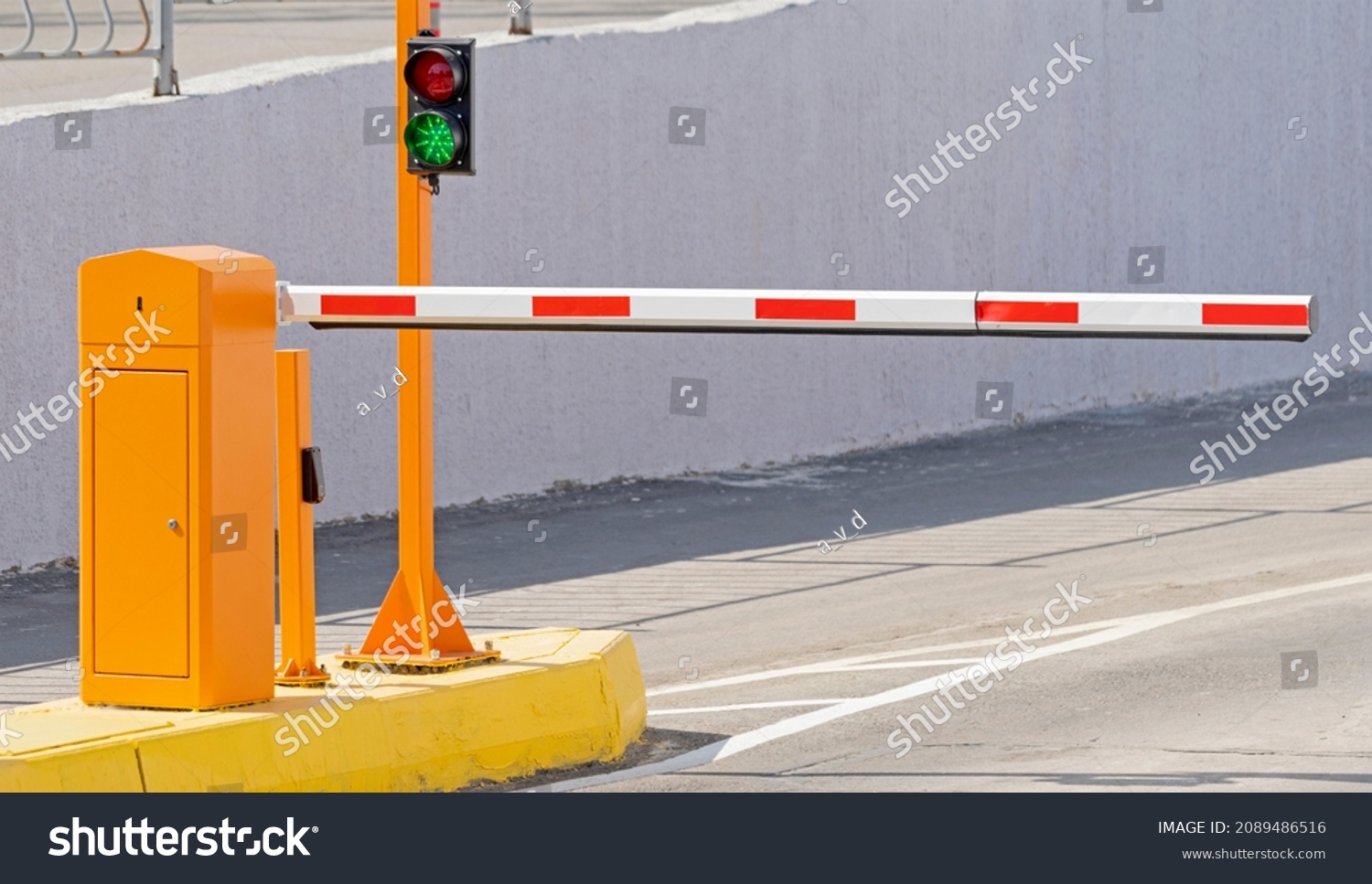 the new Automatic barrier gates and the traffic light #2089486516