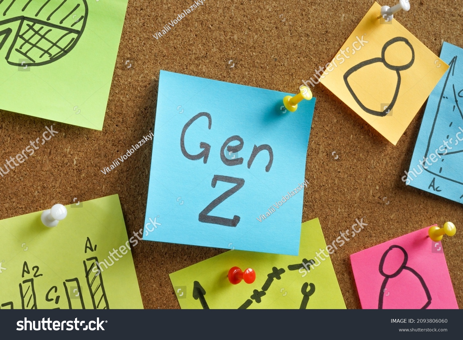 Generation or gen Z on the sticker and marketing data. #2093806060
