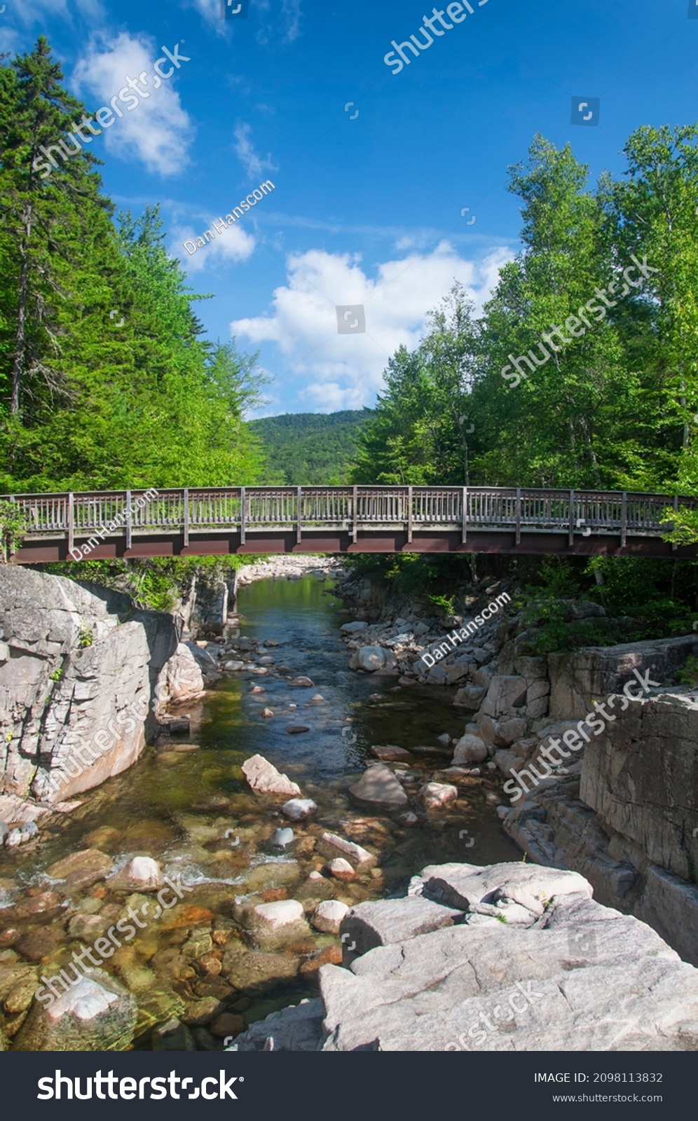 The rocky gorge scenic area on kancamagus Highway on the swift river in Albany new hampshire on a sunny day. #2098113832