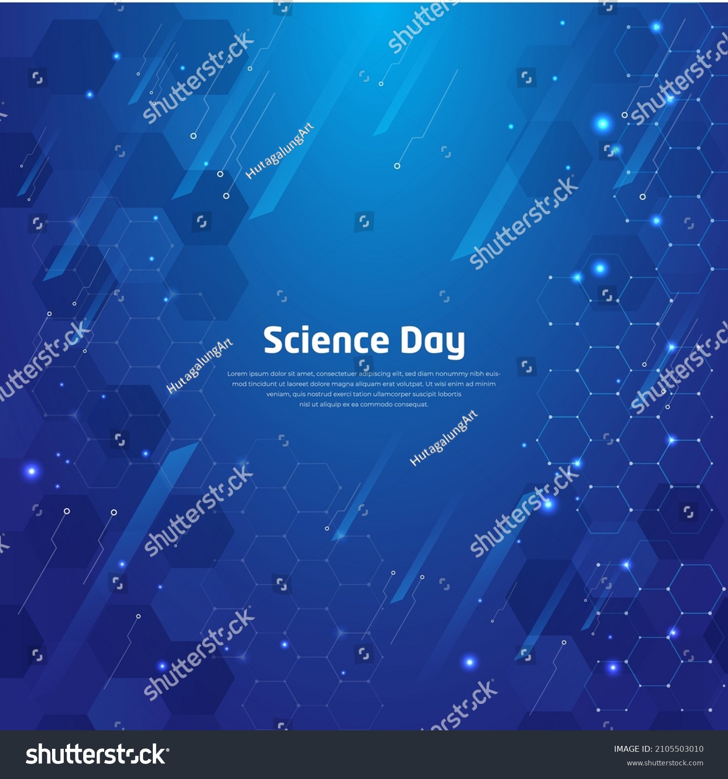 Happy National Science Day background with modern, geometric, technology, science and innovation element. Science Day vector illustration #2105503010