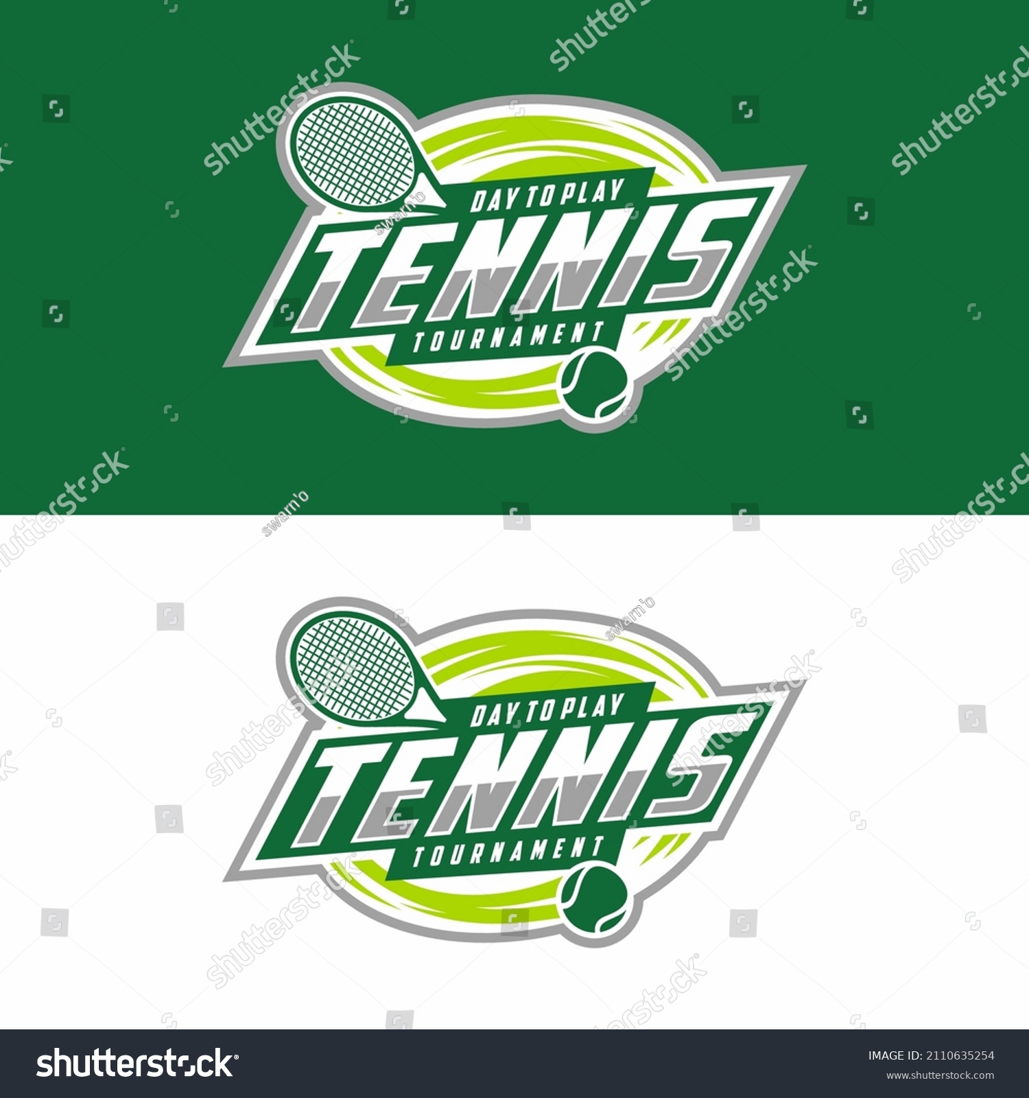 Tennis logo icon design, sports badge template. Vector illustration #2110635254