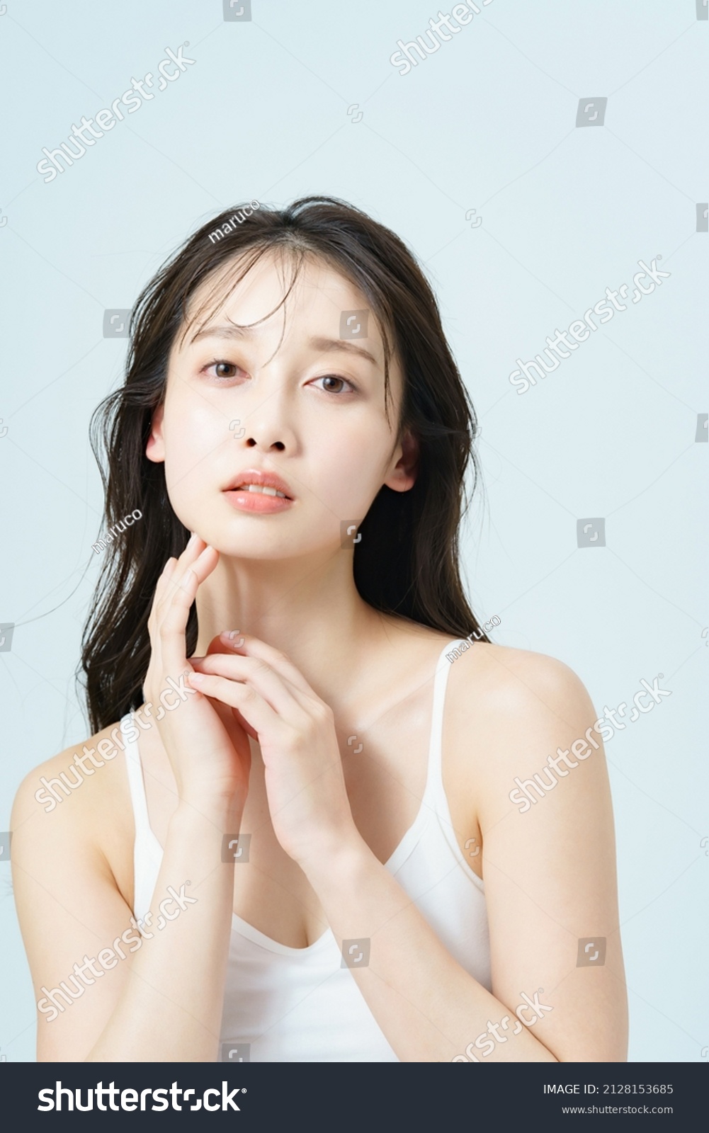 Beauty image of a young woman with good skin gloss #2128153685