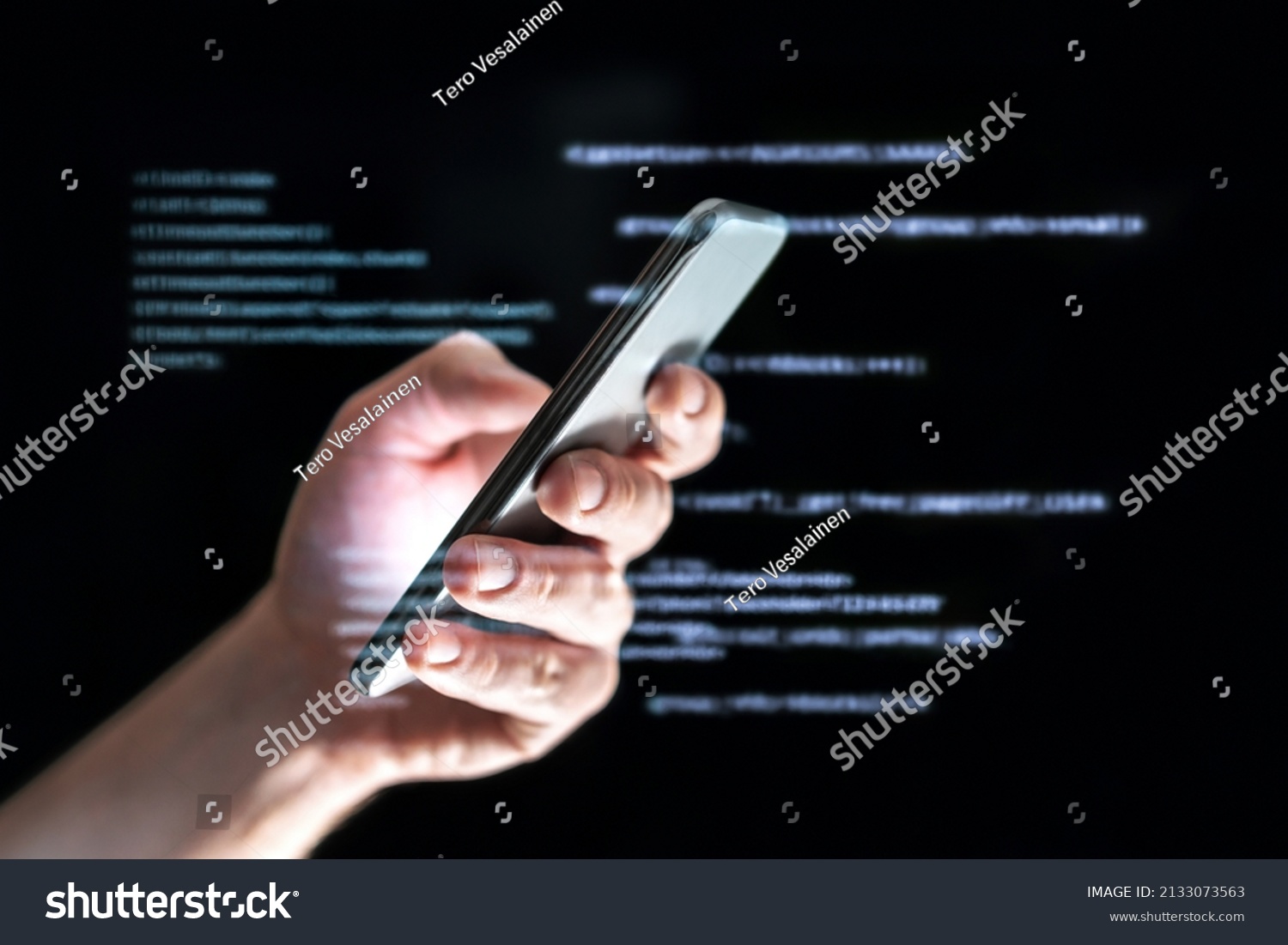 Data hacker or catfish using sms texting. Text message phone fraud or scam. Online chatbot or tech support forum. Secret darkweb conversation. Smartphone identity theft by scammer. #2133073563