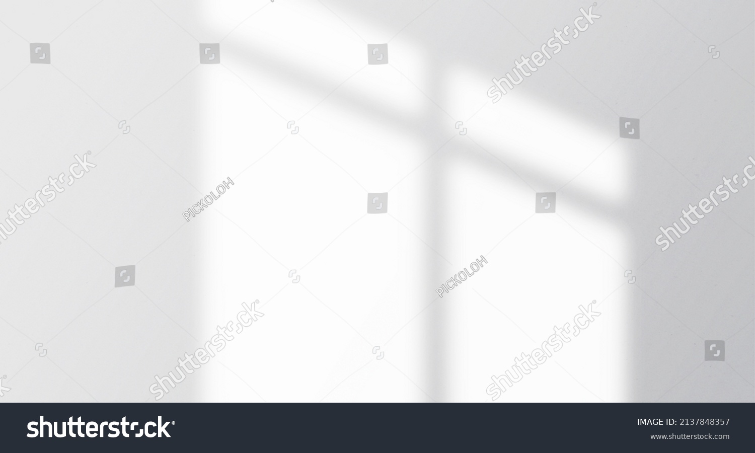 Realistic and minimalist blurred natural light windows, leaves shadow overlay on wall paper texture, abstract background, summer, spring, autumn for product presentation podium and mockup #2137848357