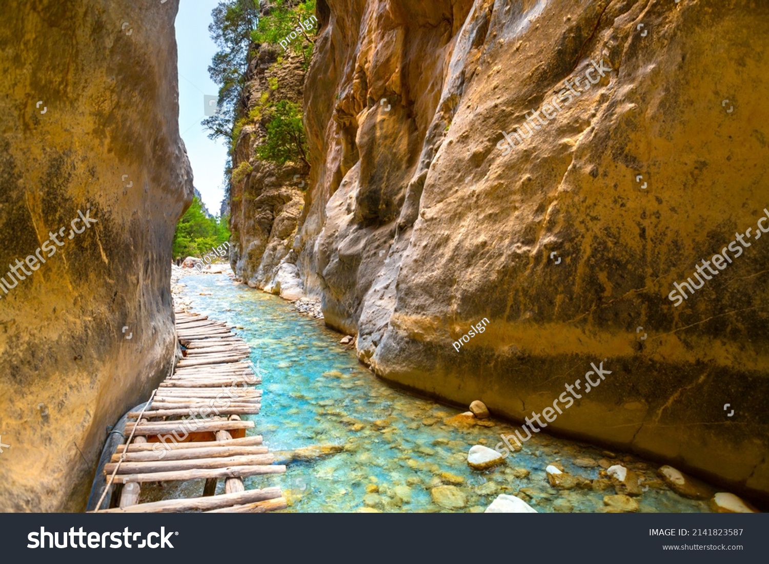 National Park Samaria Gorge, hiking trail. Crete, Greece #2141823587