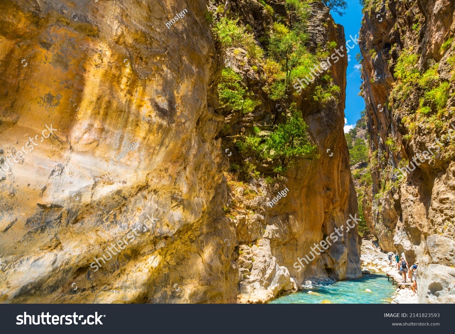 National Park Samaria Gorge, hiking trail. Crete, Greece #2141823593