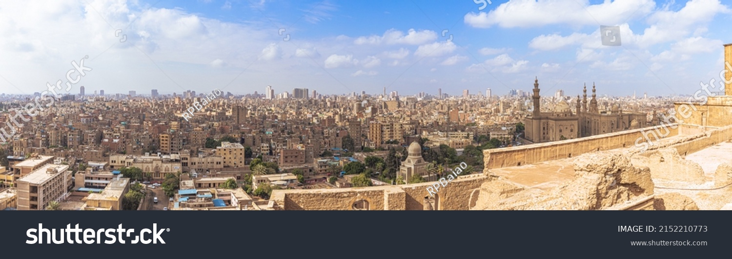 Panoramic view of Cairo from the citadel of Cairo, Egypt #2152210773