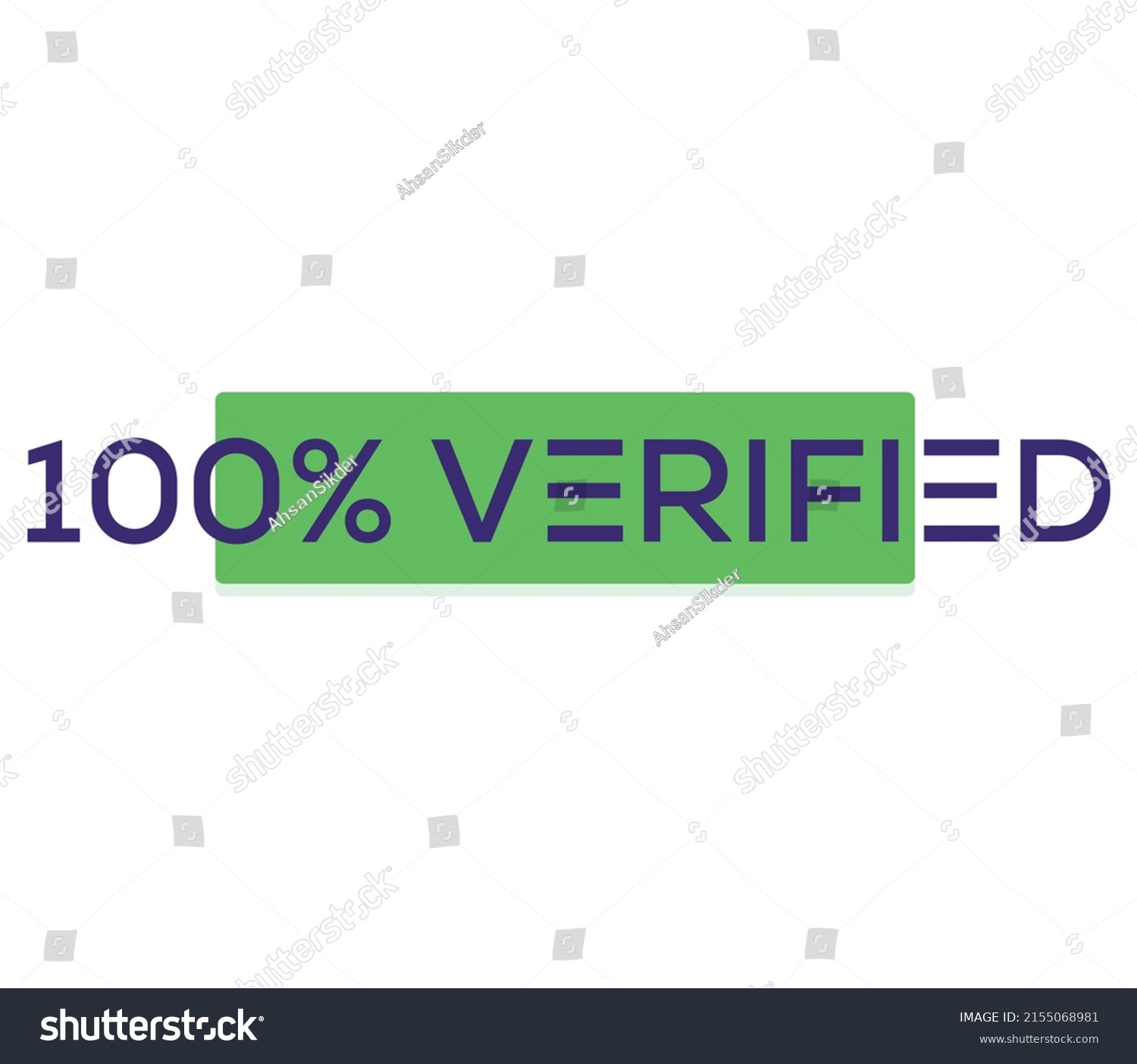 100% percentage verified vector art illustration with fantastic font and green color #2155068981