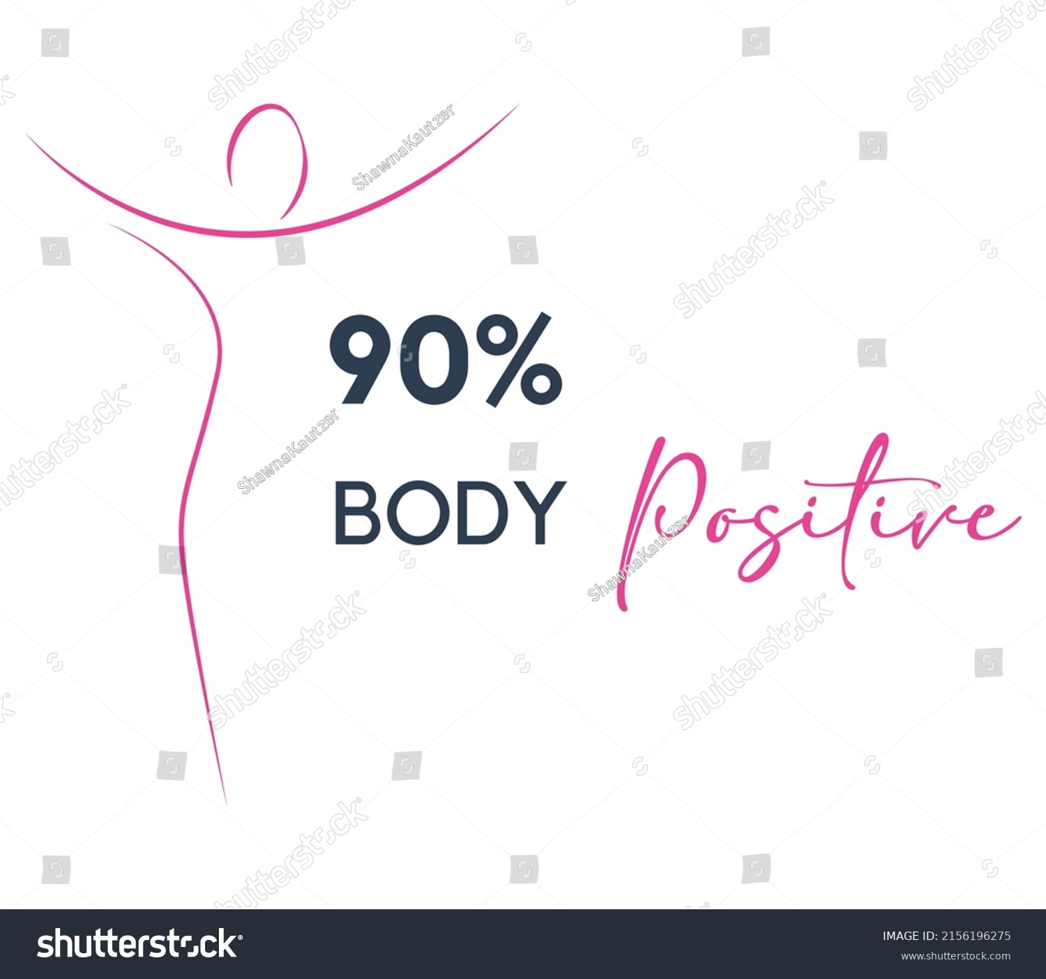 % percentage body positive sign label vector art illustration with fantastic font and pink color #2156196275