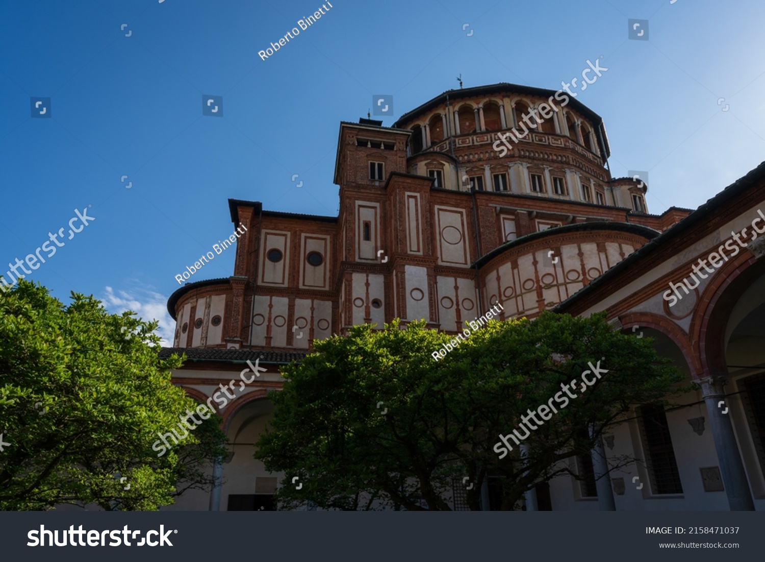 Church of Holy Mary of Grace (Chiesa di Santa Maria delle Grazie, 1497), This church is famous for hosting Leonardo da Vinci masterpiece "The Last Supper",Milan, Italy. #2158471037