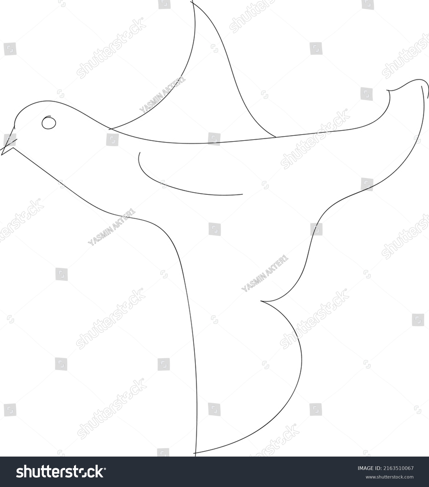 A Simple Bird Line Art Design #2163510067