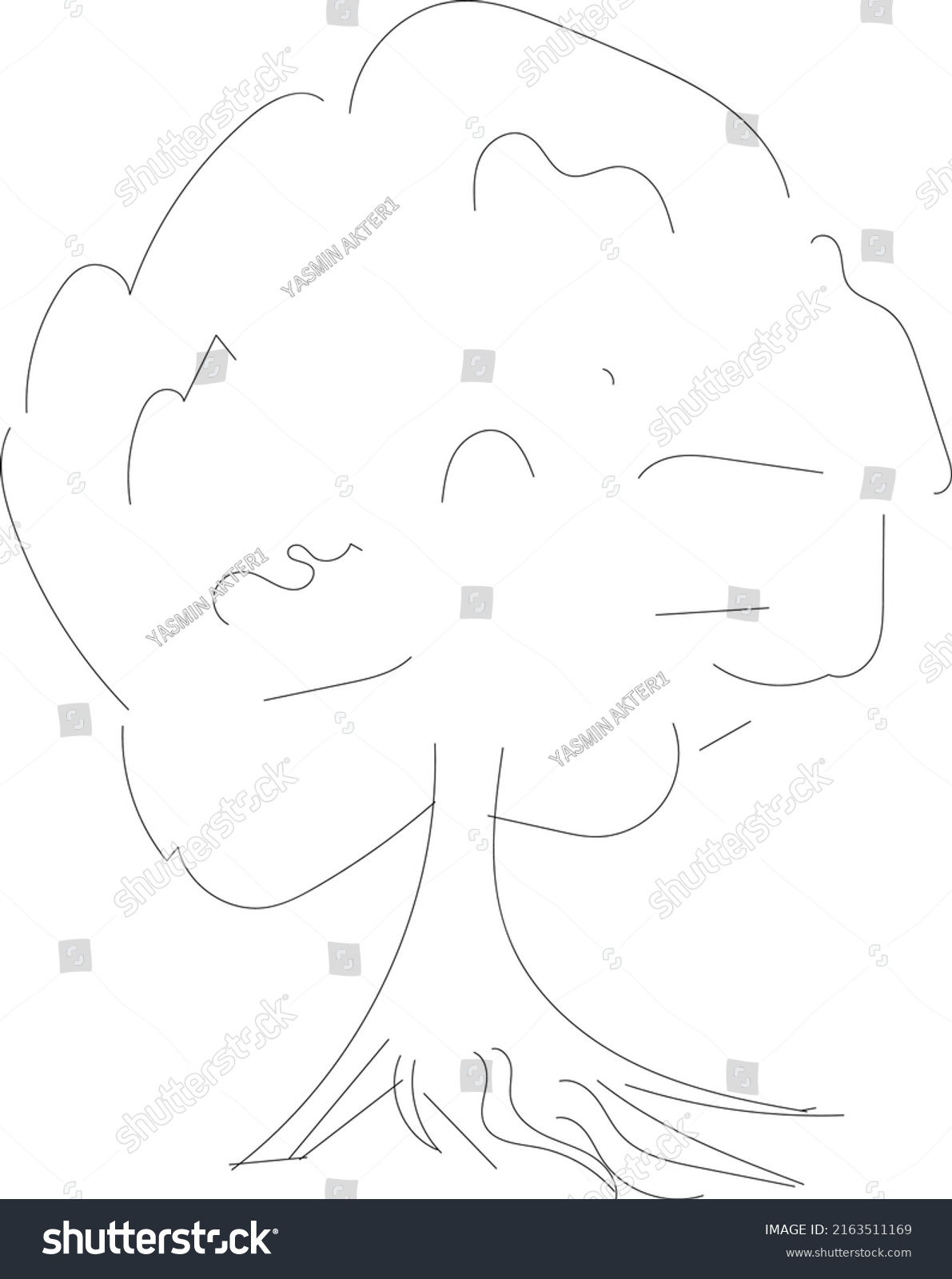 A Simple tree Line Art Design #2163511169