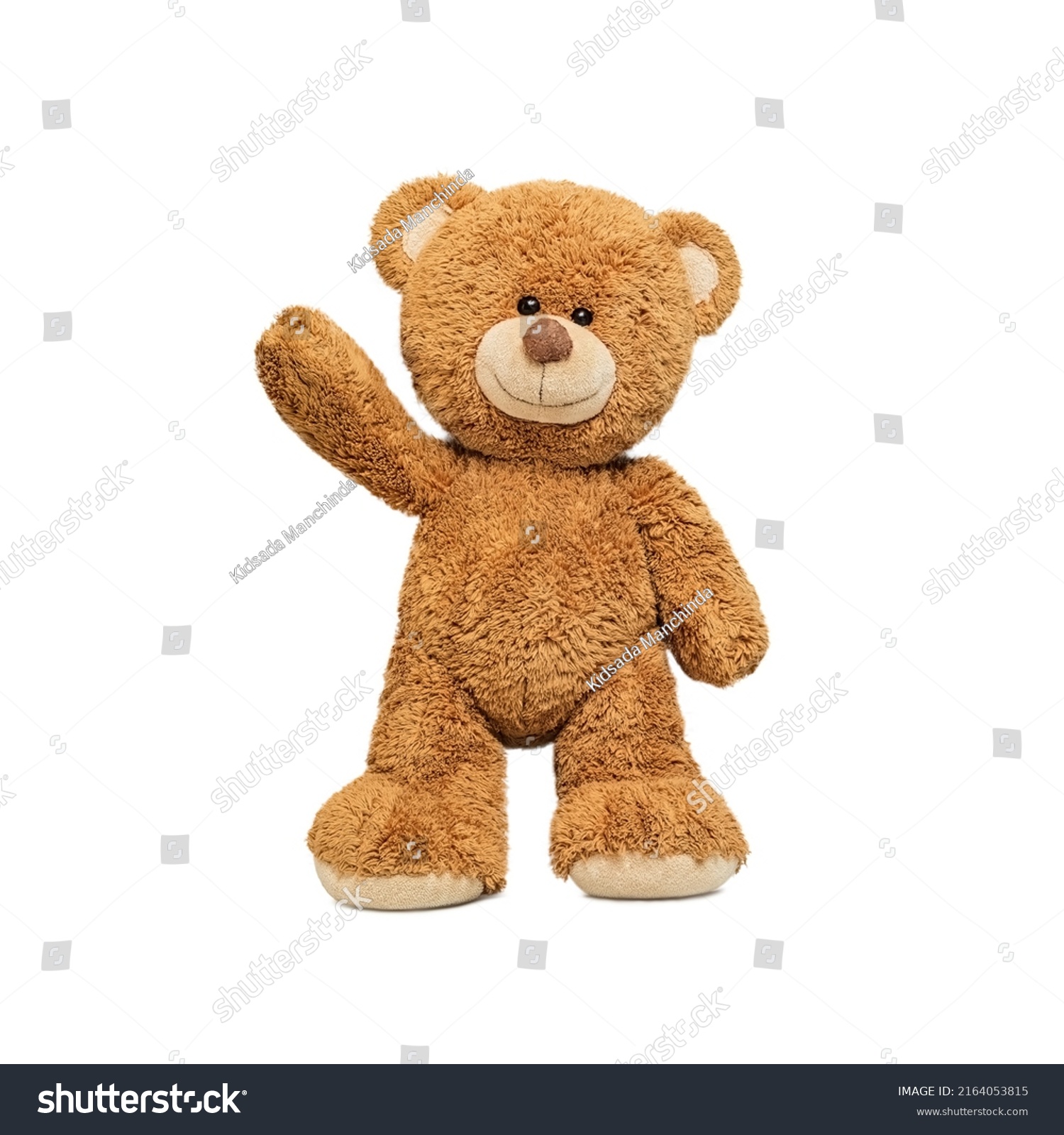 Cute teddy bear isolated on white background. #2164053815