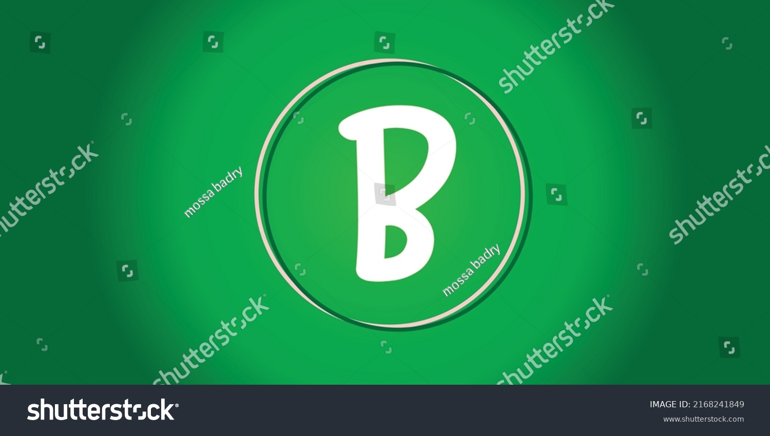 B logo stamp design vector smart illustration  #2168241849