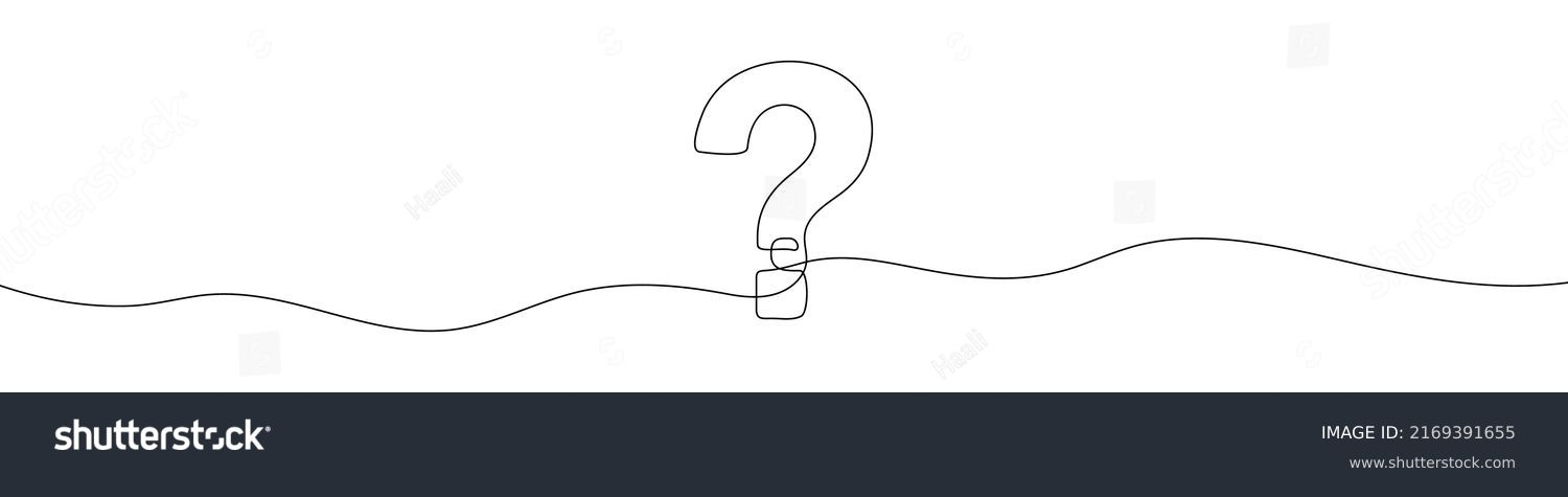 Question mark linear background. One continuous line drawing of question mark. Vector illustration. Question mark isolated #2169391655
