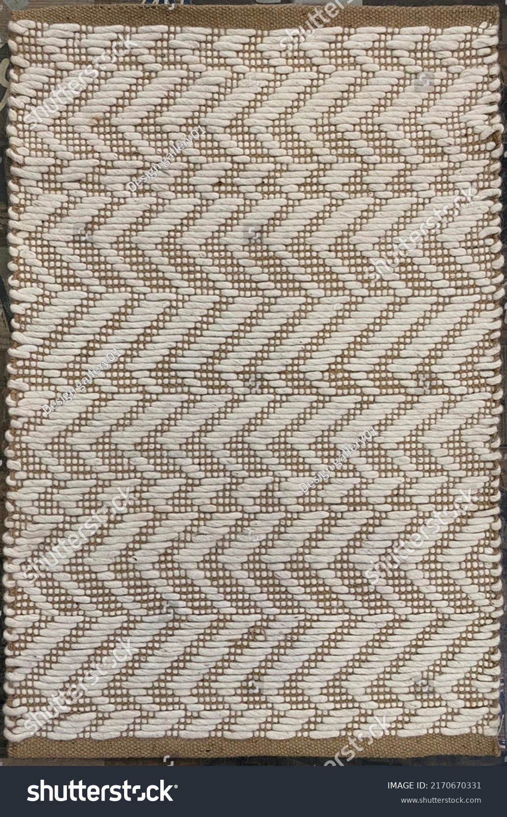 Flat weave woven natural area rug. #2170670331